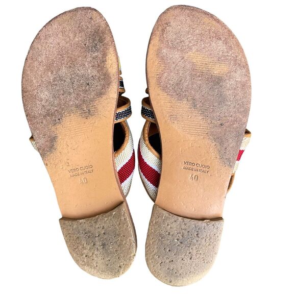 Morena Gabriella Adria Sandals Sz 40 EU/ 9US Made in Italy Preppy Slides Boho - Picture 11 of 11